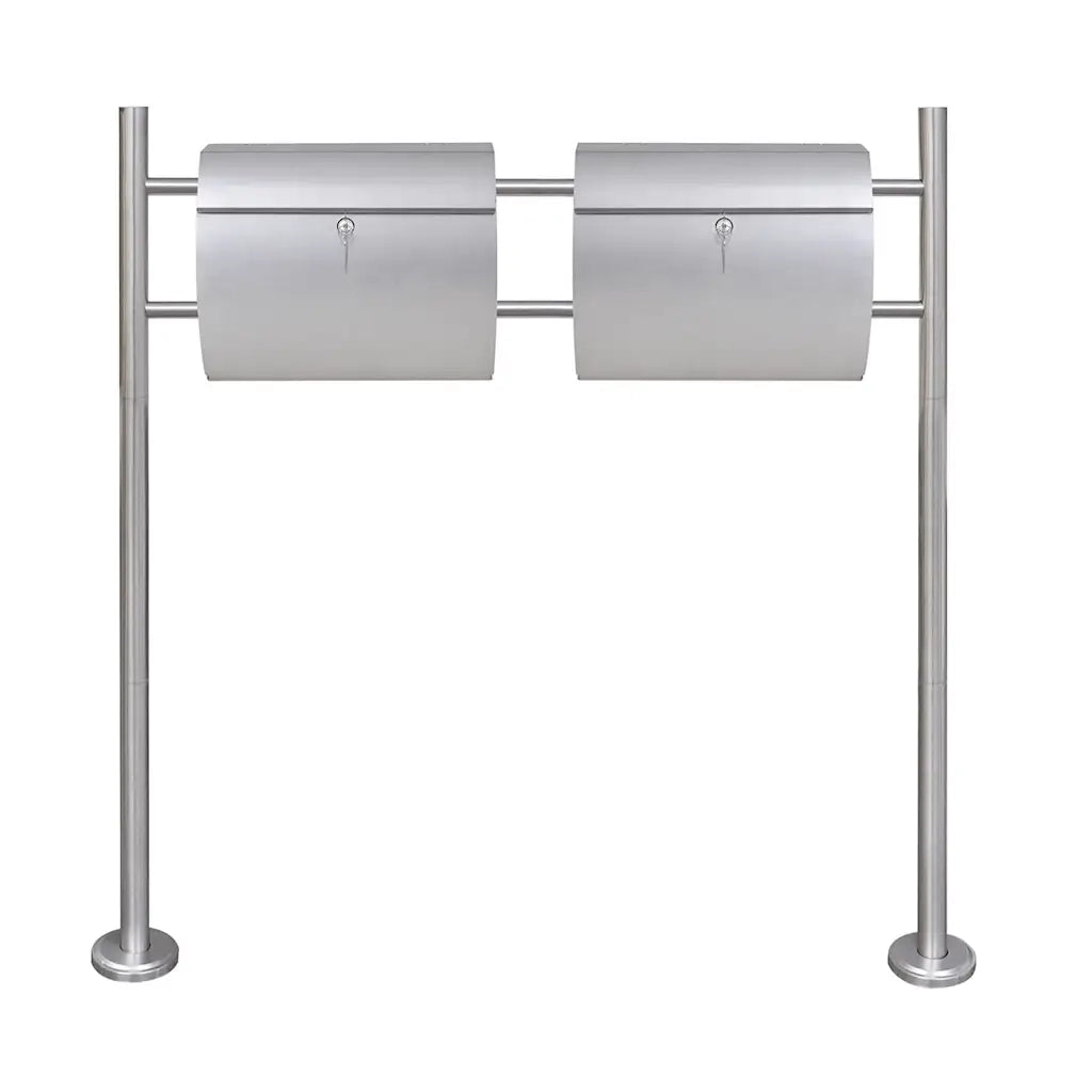 Casetta della Posta Doppia con Supporto in Acciaio Inox CFW9910227