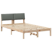 Letto matrimoniale | Letto per adulti | Struttura del Letto marrone e grigio scuro 120 x 190 cm