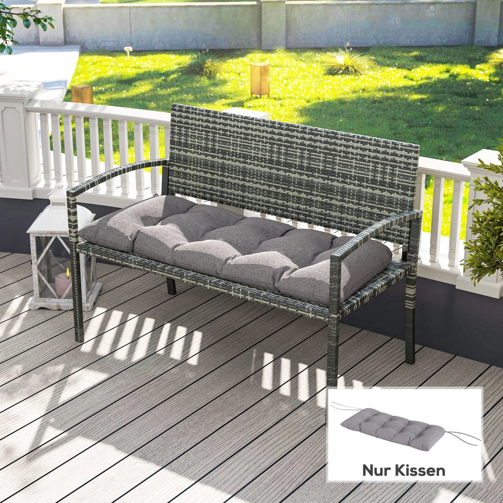 Cuscino per panchina ¨C zephmum ¨C grigio 105x46x12.5 cm