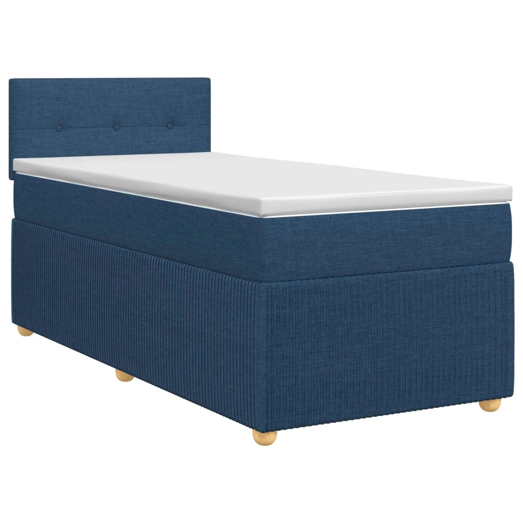 Letto box spring con materasso Blu 80 x 200 cm Tessuto 3451341