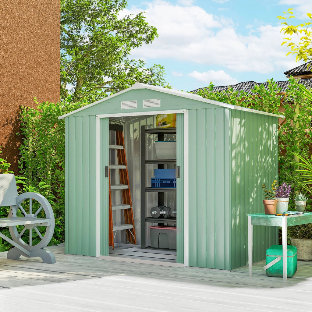 Casetta da Giardino ¨C zephmum ¨C Verde Chiaro Acciaio 2.5 m2