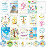 Set di Carte di Auguri per Conferma - Set di Carte di Auguri - Buste - Set di Carte di Auguri Bianche - Set di Carte di Ringraziamento - Set di Carte di Auguri per Compleanni - Cartoline