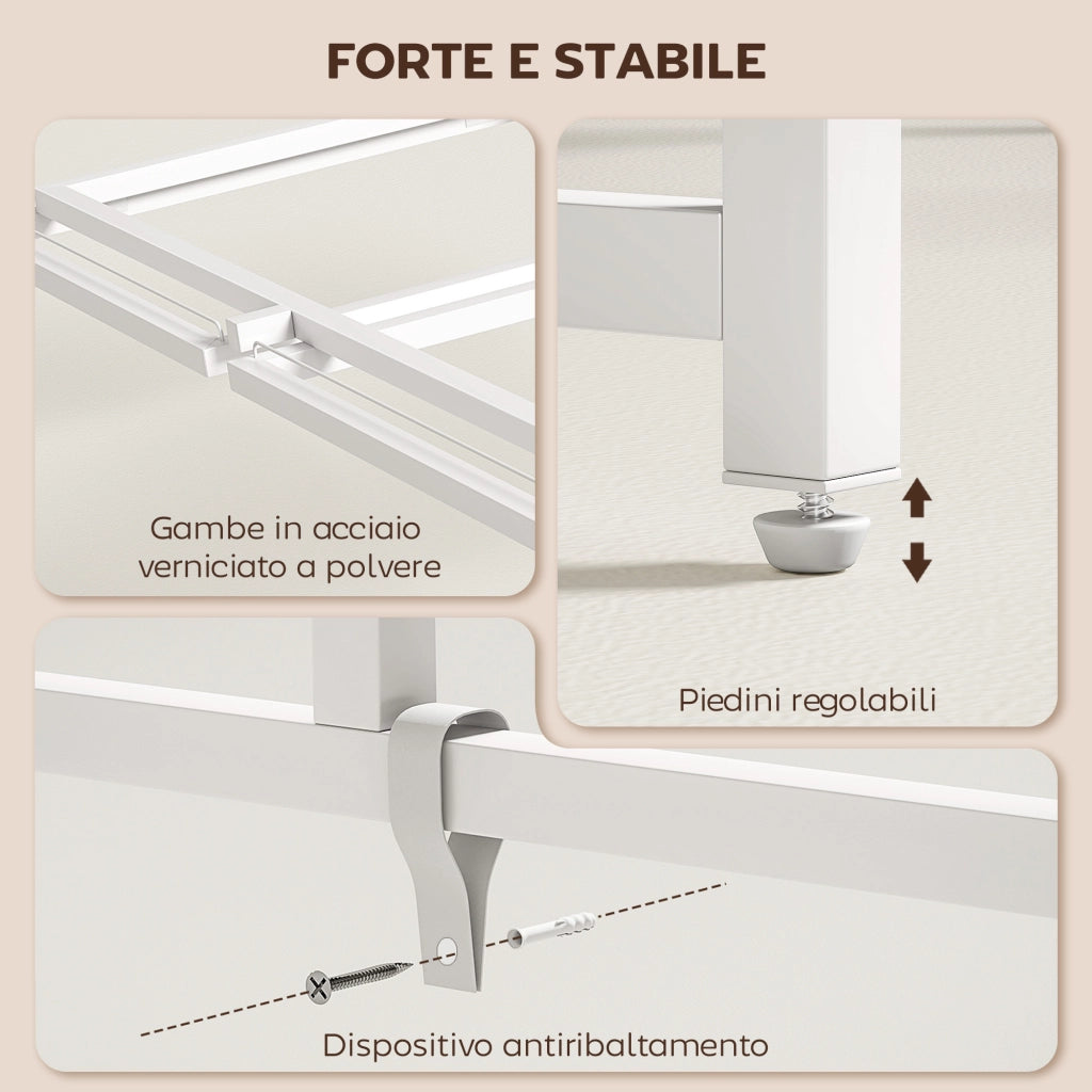 Scrivania Pieghevole Salvaspazio con Stand per Monitor Rimovibile, 100x48x87.5 cm, Legno