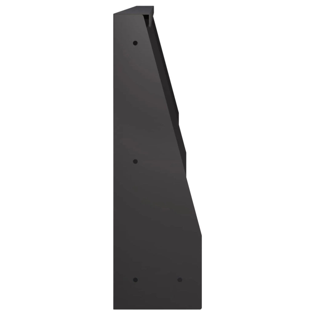 Muro di contenimento 2 pz 60 x 12 x 30 cm Acciaio Nero 8015262