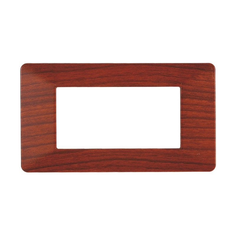 Placca Plastica Serie Starlight 4P Colore Radica Compatibile Con Vimar Plana