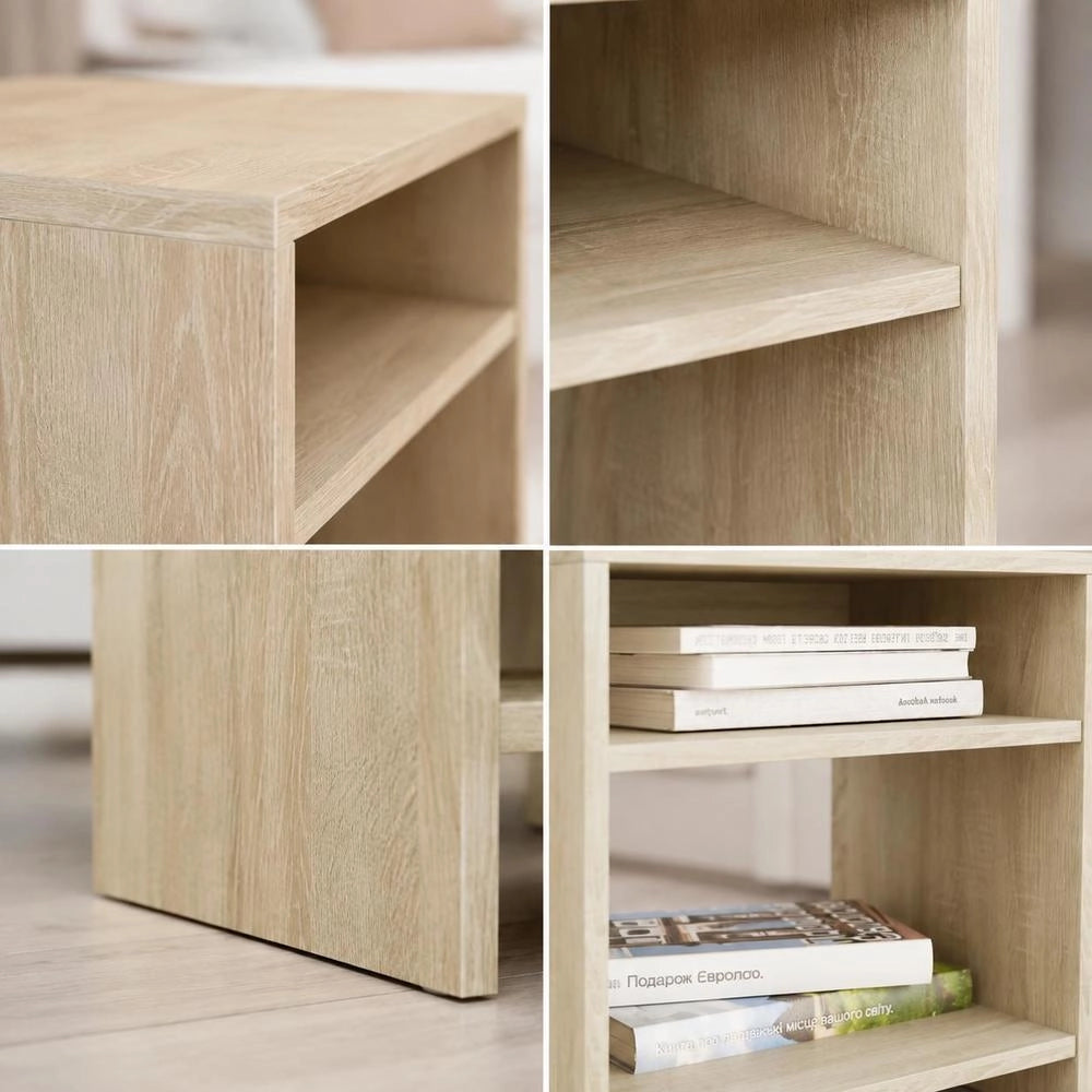 Bedside Tables 2 Pcs. Sonoma Oak 40x30x40 Cm Wood Material