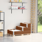Fioriera Rialzata a 3 Livelli Marrone 120x80 cm Legno di Pino