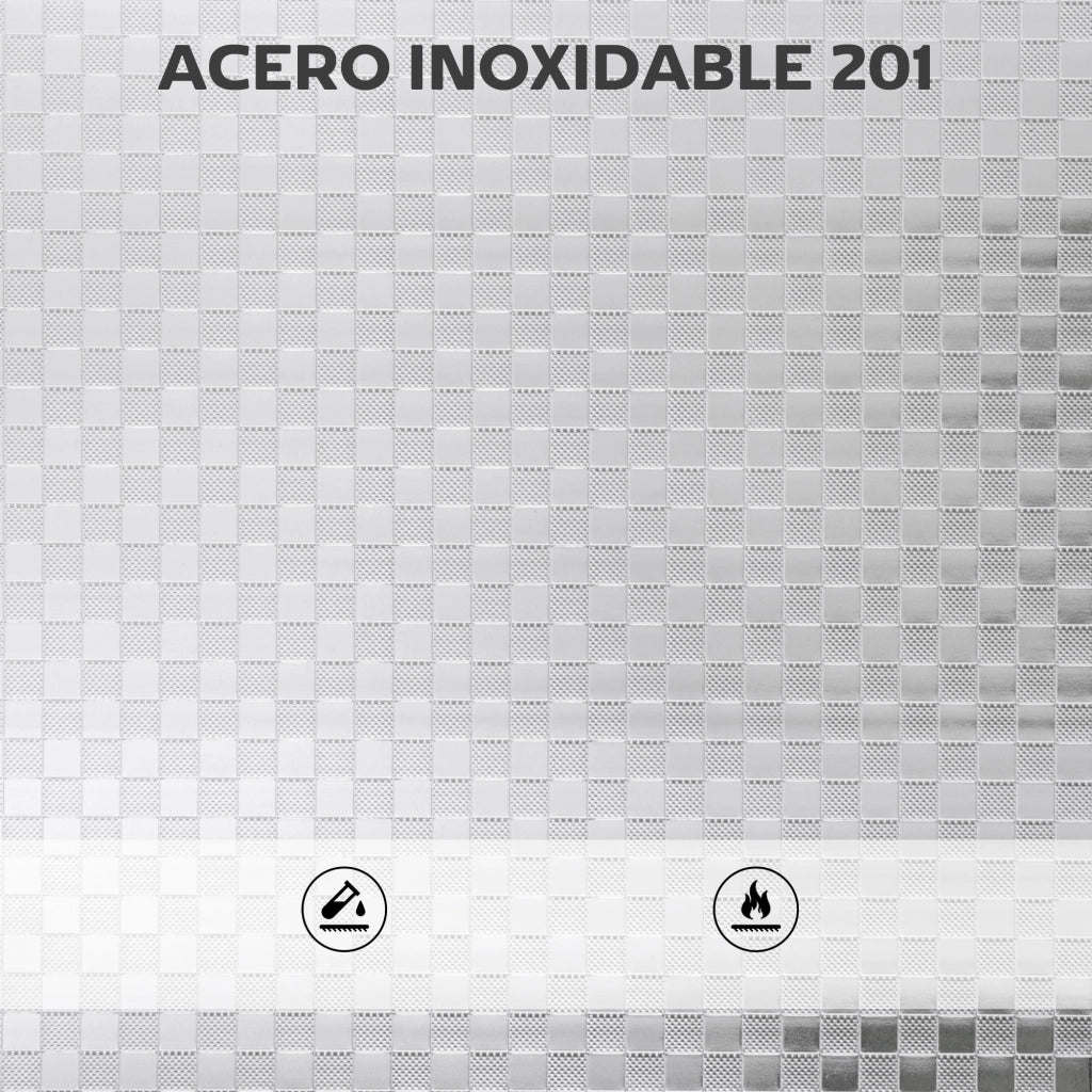 Carrello Servizio 3 Ripiani ¨C Xylo ¨C Acciaio Inox Argento 60x35x77 cm
