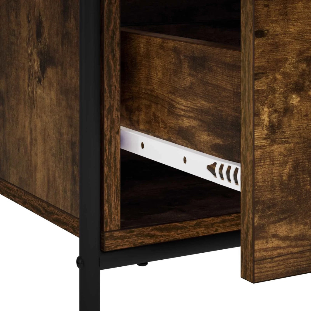 Credenza Rovere Fumo 97 x 33 x 81 cm Legno ingegnerizzato 8013790