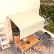 Tenda da Sole Retrattile Manuale con Parasole 3x2,5 m Crema 3069257