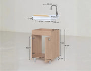 Mobile lavatoio Irene - Con 2 anta e lavatoio - Contenitore salvaspazio per bagno e lavanderia - Bianco - 60 x 89 x 51 cm_