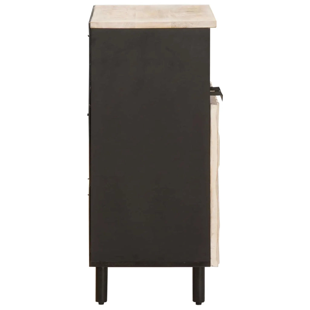 Credenza | Madia | Buffet da pranzo | Armadio da pranzo con porta Finitura Bianco Lavato 60 x 33 x 75 cm