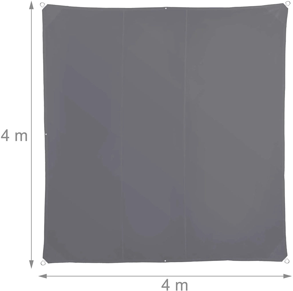 Vela ombreggiante quadrata 4 x 4 m grigia 13_0002929_3