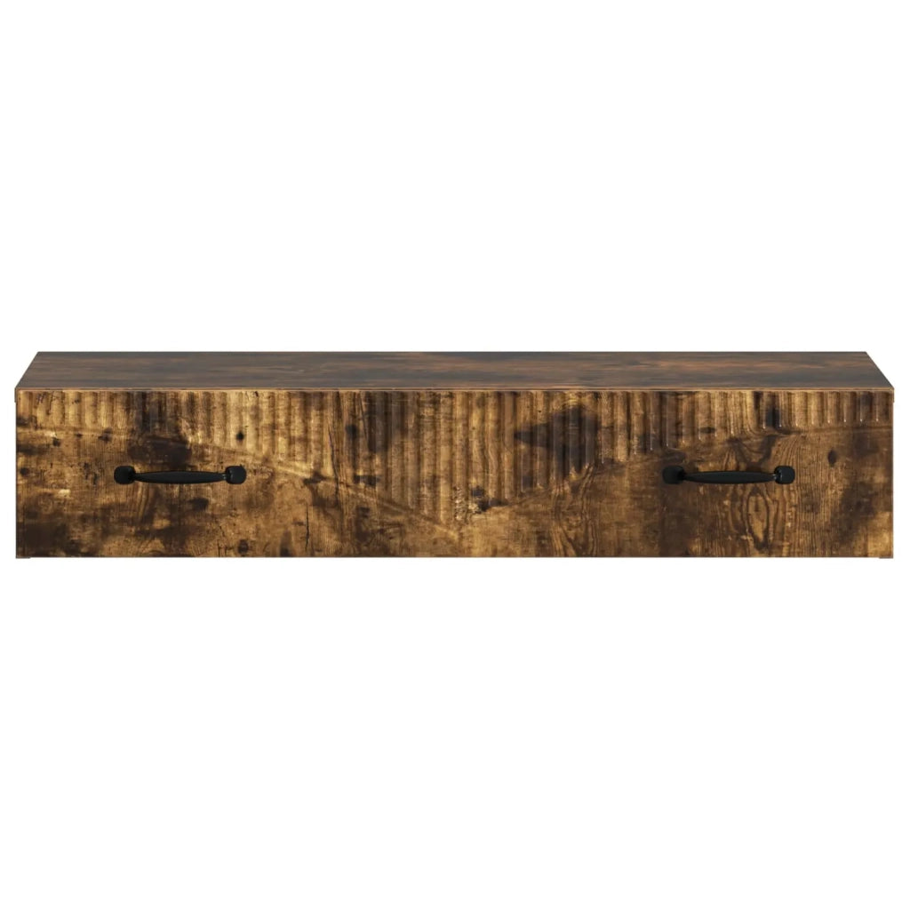 Tavolino da Parete Laterale Rovere Fumo 87,5 x 34,5 x 17 cm 899010