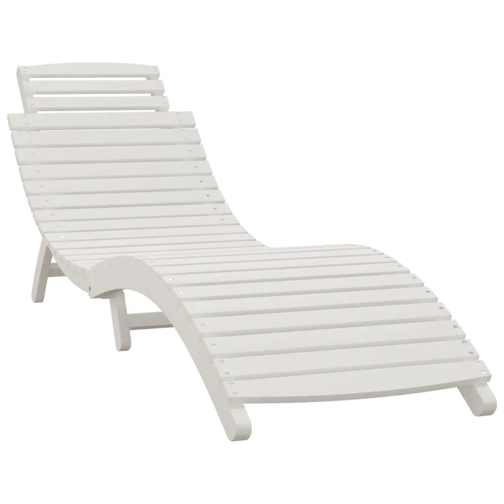 Lettini 2 pz Bianchi 184x55x64 cm Legno Massello di Acacia 3155470