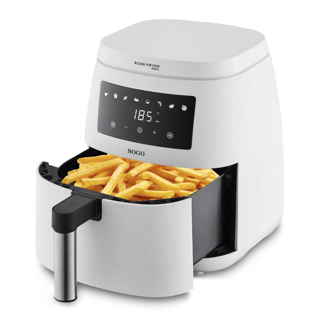 SOGO Friggitrice ad Aria 4.5L 1500W - Cottura Sana, Rivestimento Antiaderente, Schermo LED, Timer e Controllo Temperatura Regolabile