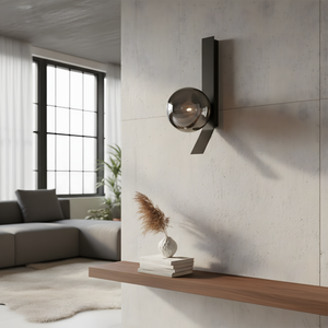 Applique Da Parete APP1757-1W Cromo Nero