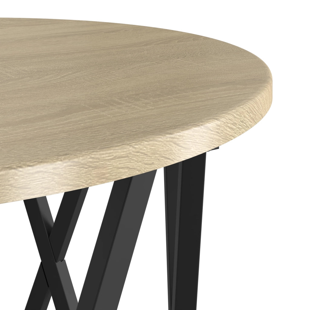 Set di 2 tavolini  in legno ingegnerizzato rovere Sonoma