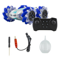 Auto Telecomandata 2.4GHz Stunt con Rotazione Acrobatica e Getto d'Acqua Grigio