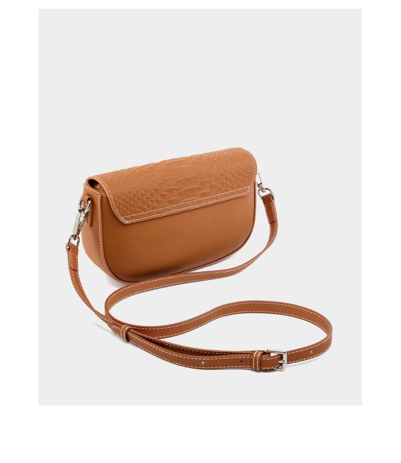 Borsa a tracolla da donna in vera pelle, grande capacit¨¤, piccola borsa quadrata, marrone