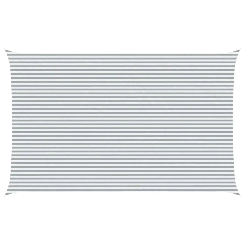 Vela da ombra solare-Telo Ombra-Vela Ombreggiante-Parasole a Vela Grigio chiaro e bianco 8 x 5 m