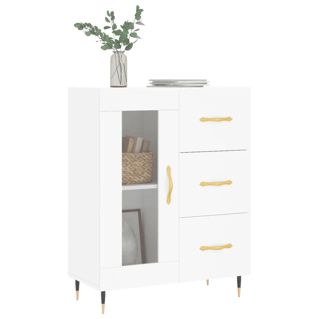 Credenza Bianca 69,5x34x90 cm in Legno Multistrato 828020