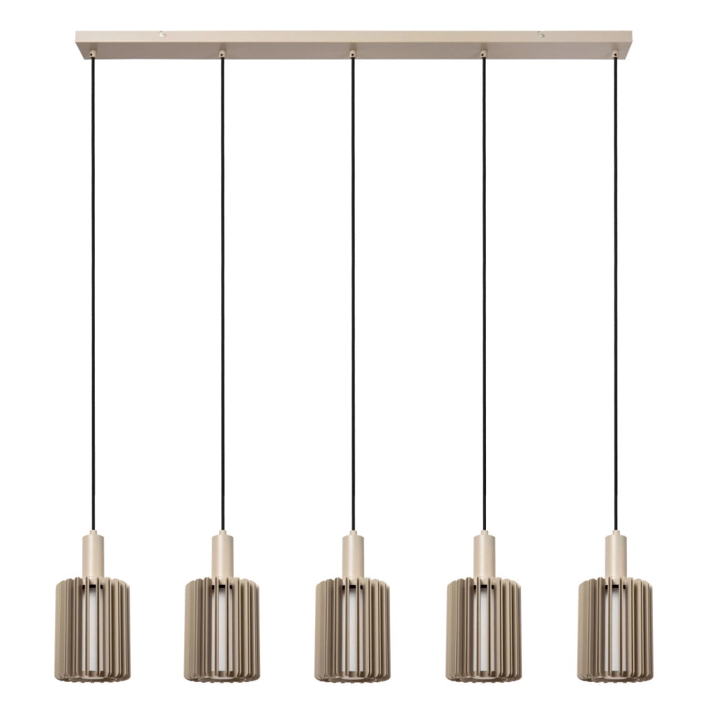 Lampada sospesa LAMBRES 5xE27 taupe Lucide