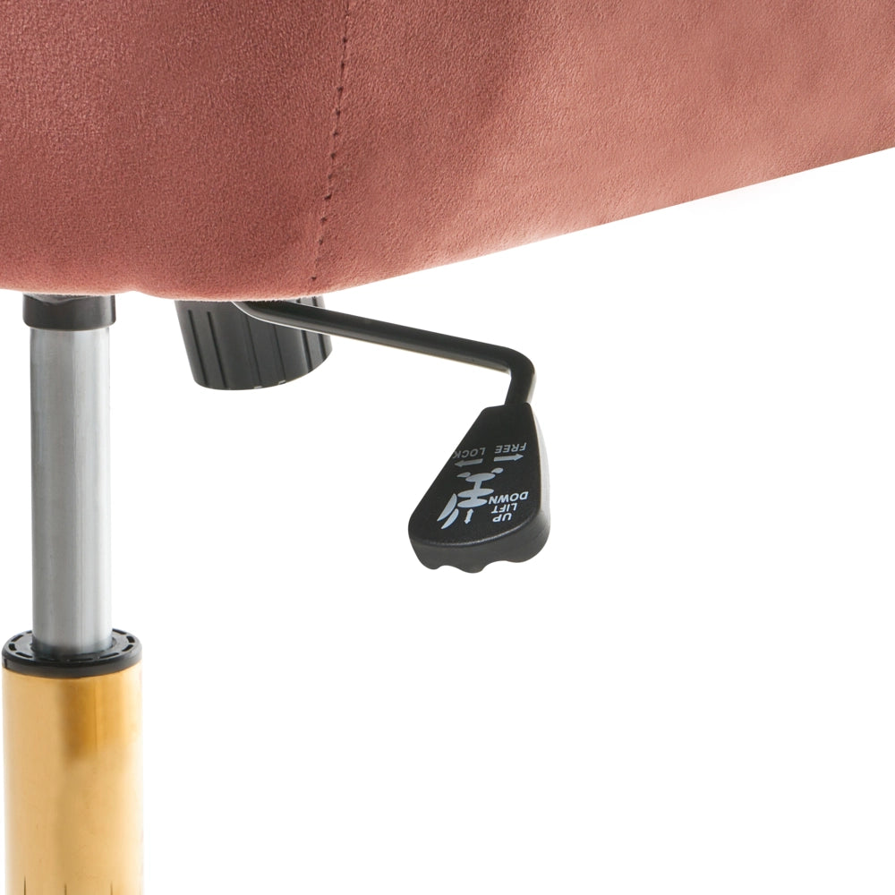 Sedia da ufficio in tessuto rosa Girevole Funzione Regolabile Mobili da Ufficio