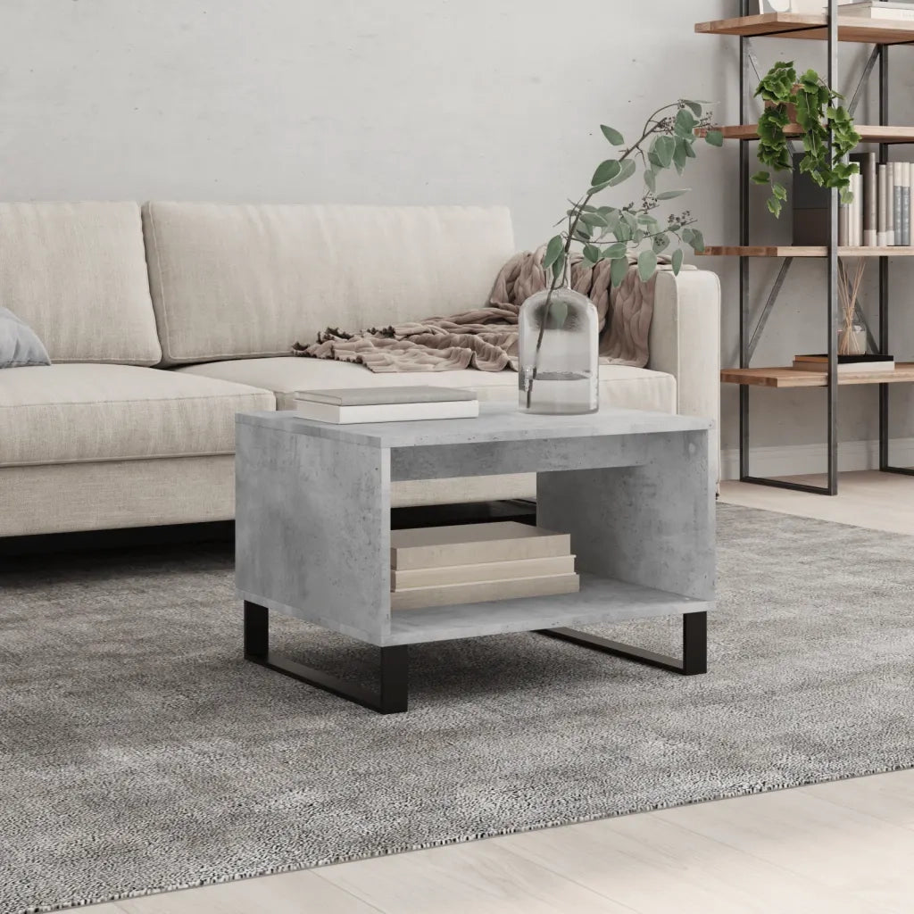 Tavolino da salotto | Tavolino da caff¨¨ | Tavolino da Soggiorno Grigio Cemento 60x50x40cm Legno Multistrato
