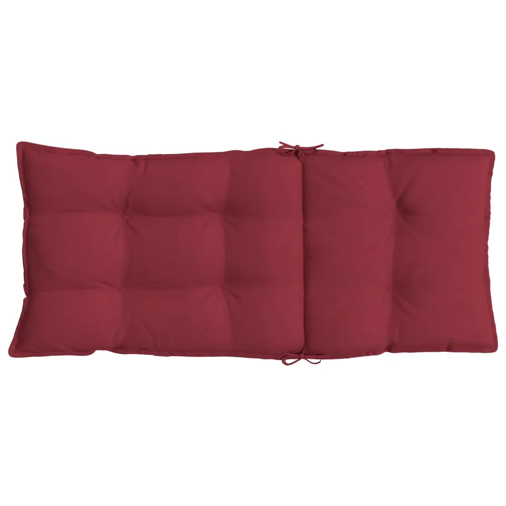 Cuscini Sedia con Schienale Alto 6 pz Rosso Vino Tessuto Oxford 377631