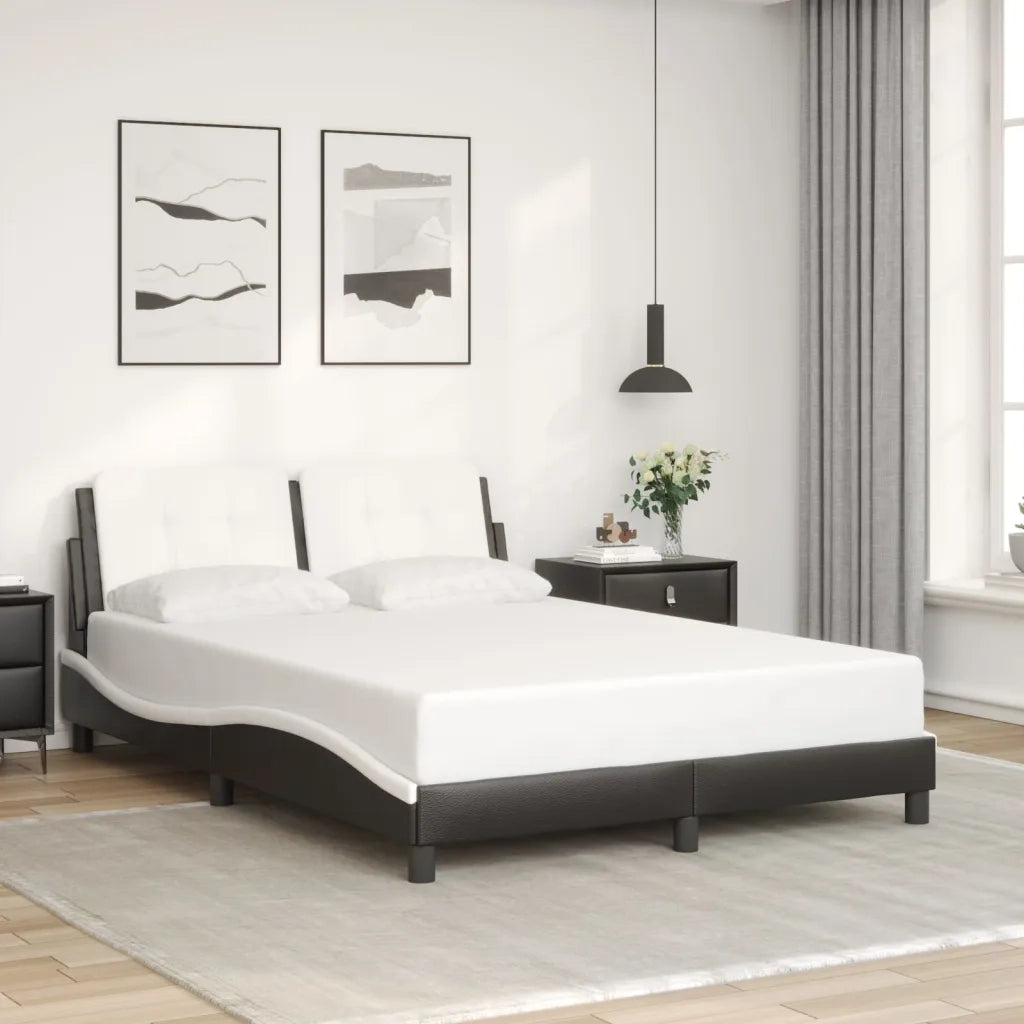 Giroletto con LED senza Materasso Zadar Nero e Bianco 140x190 cm 3214108