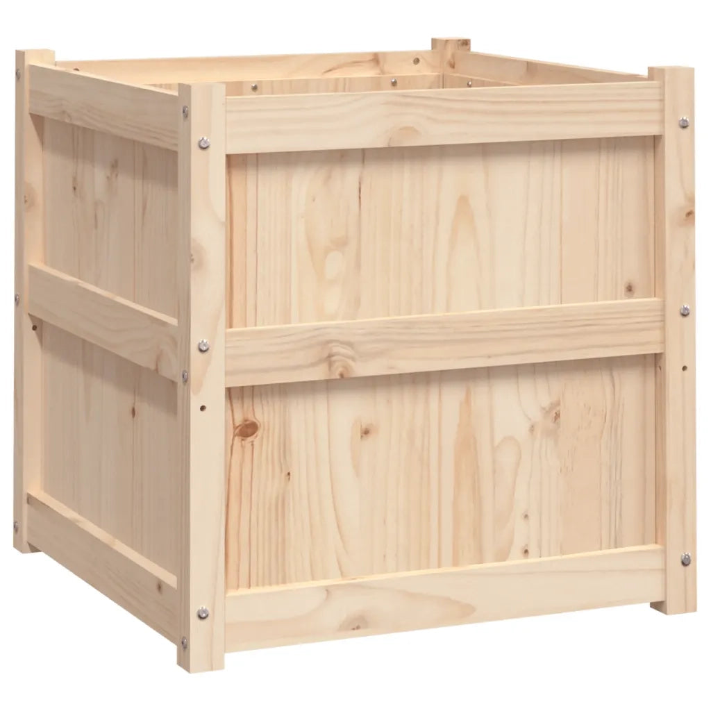 Fioriera da Giardino-Vaso da Esterno 60x60x60 cm in Legno Massello Di Pino