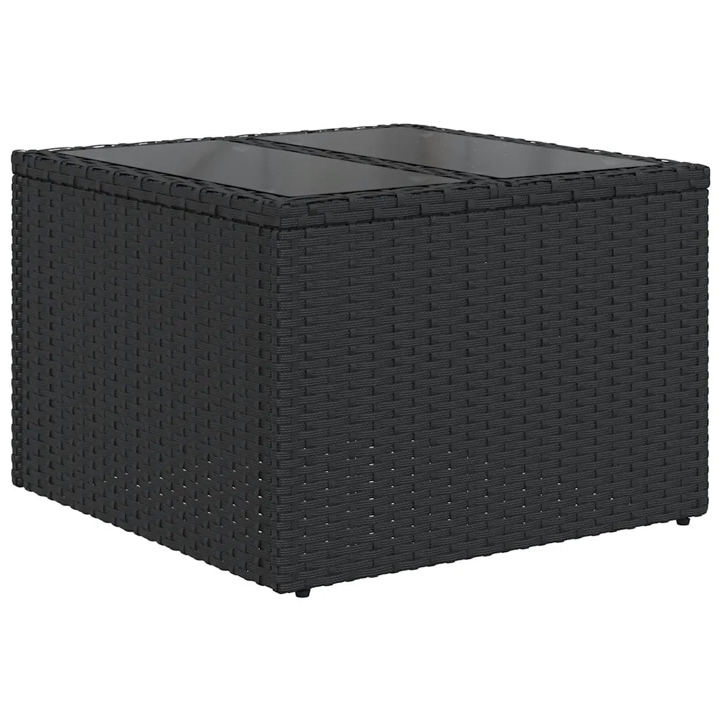 Set Divani da Giardino con Cuscini 7pz Nero Polyrattan 3222594