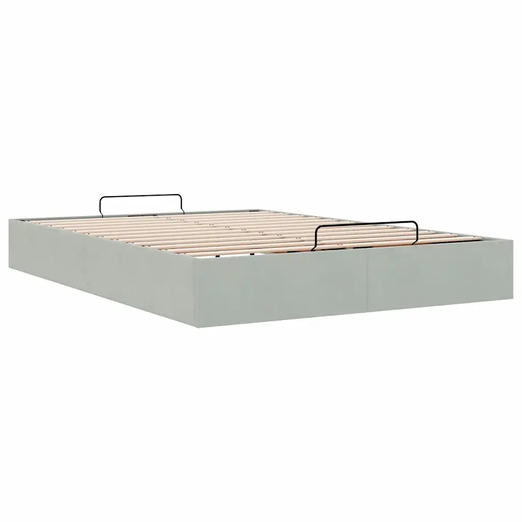 Struttura Letto Pouf senza Materasso 140x200 cm in Velluto 3310967