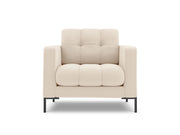 Cosmopolitan Design - Poltrona "Bali" in tessuto strutturato beige chiaro 