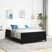 Struttura del letto con materasso Nero 140 x 190 cm Tessuto
