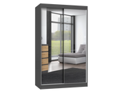 Armadio IGA 120/A antracite 2 lustra per camera da letto ingresso guardaroba