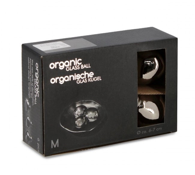 Confezione da 6 pendagli vetro Organic verde luminoso D60 assortiti