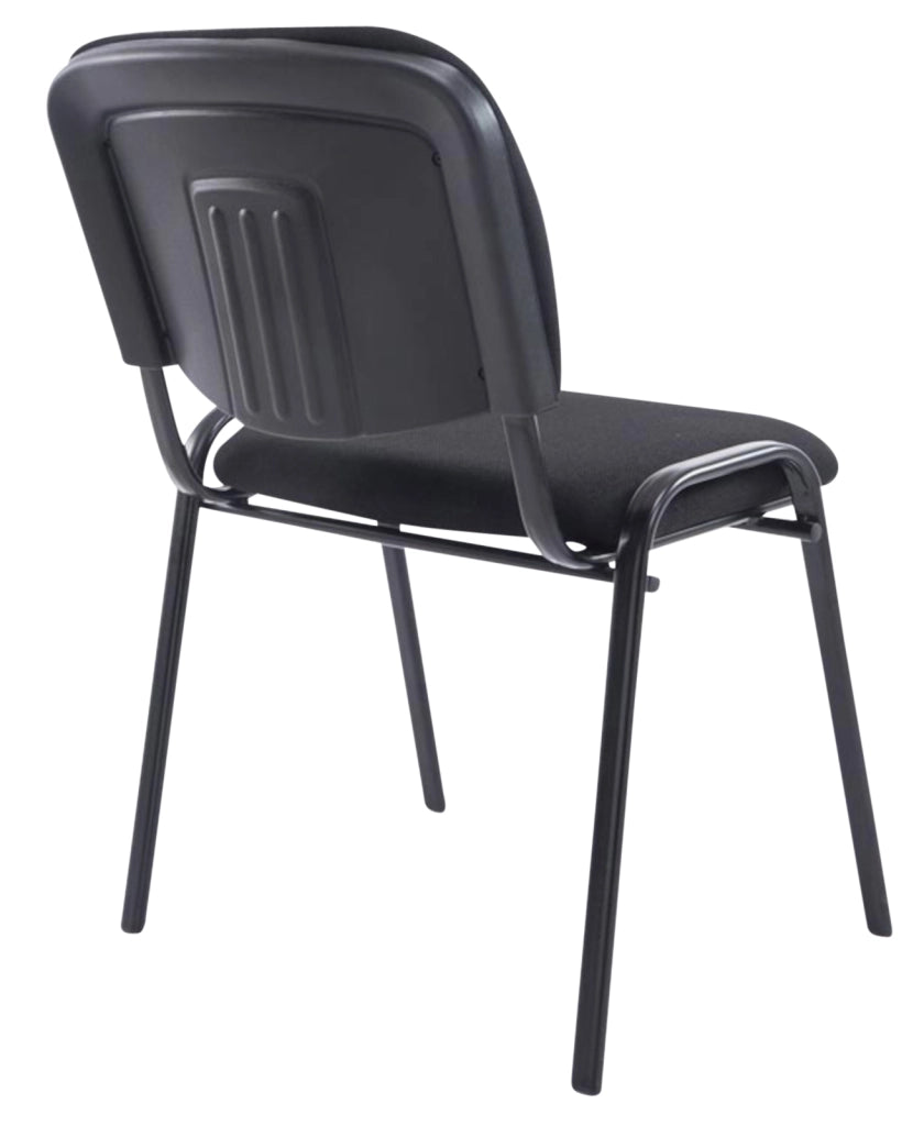 Set di 4 sedie XL Ken in tessuto nero