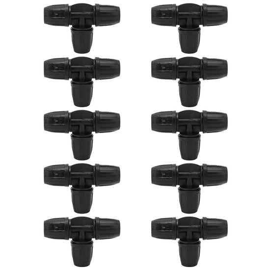 Connettore a T per tubi - 8/11 Slang Aansluiting - Materiale ABS resistente - Installazione facile - Buona tenuta ermetica