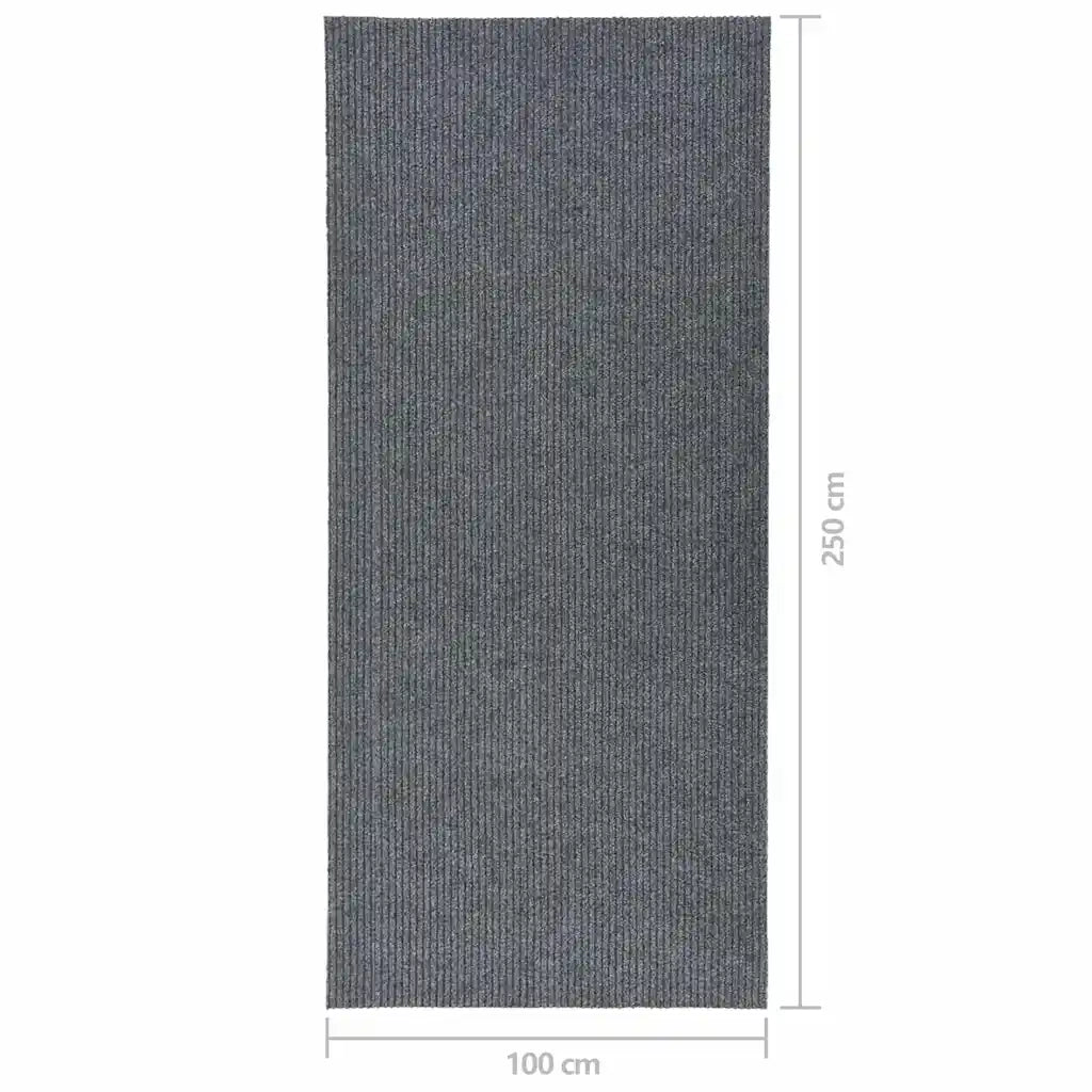 Tappeto del soggiorno | Tappeto Corsia Acchiappa Polvere 100x250 cm Grigio
