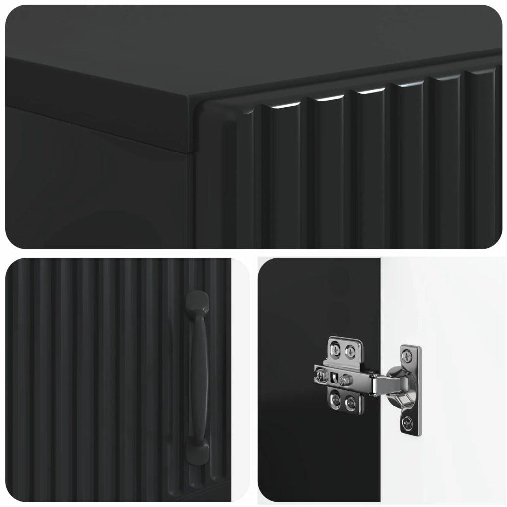 Mobiletto da Bagno HOORN Nero 59,5 x 31 x 77 cm 897276