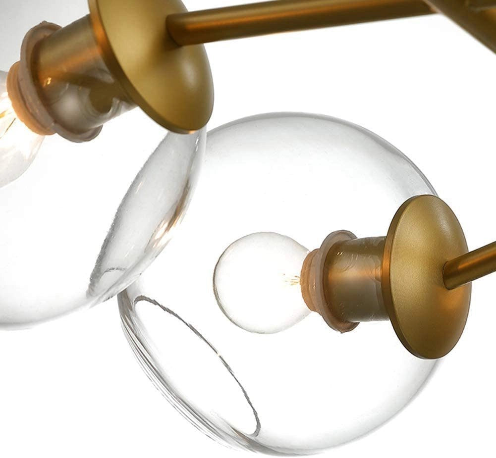 Lampada a sospensione ZMH a LED con globo in vetro lampada a sospensione per soggiorno camera da letto interni