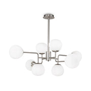Lampada a sospensione Maytoni Erich nichel 8xE14 bianco