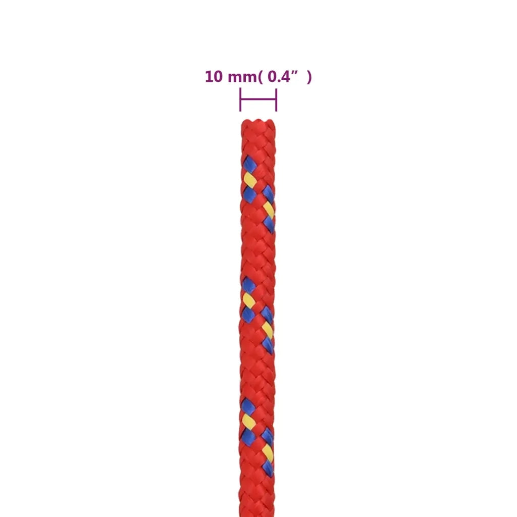 Corda Nautica Rossa 10 mm 100 m in Polipropilene