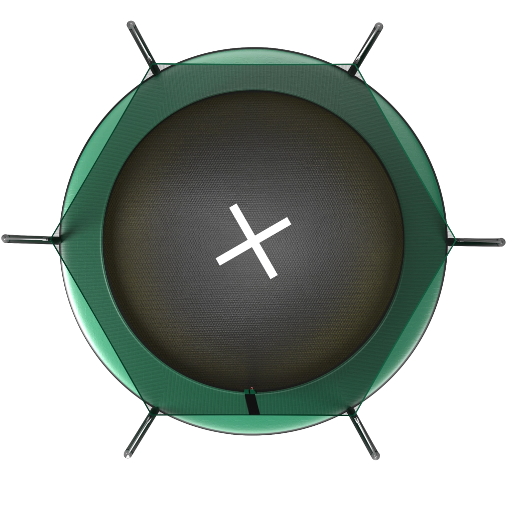 TRAMPOLINO da 183 cm con rete di sicurezza, acciaio, verde
