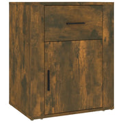 Comodino | Armadio da Notte | Mobiletto da notte Rovere Fumo 50x36x60 cm Legno Multistrato