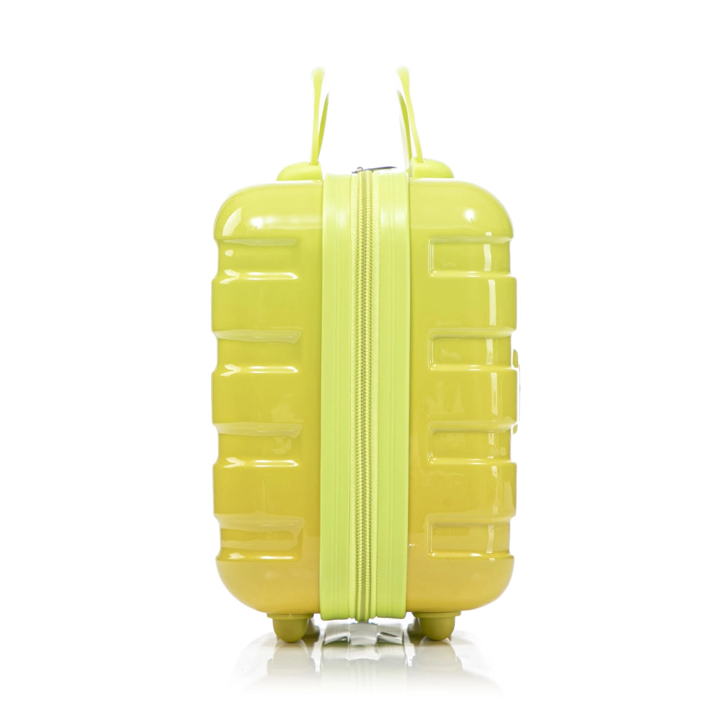 Set di valigie rigide 2 pezzi con trolley e beauty case, ruote piroettanti, manico telescopico, pc verde