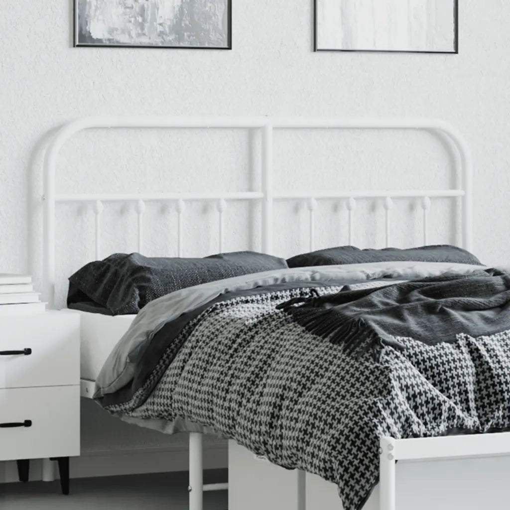 Testiera | Testata di Ricambio in Metallo Bianco 140 cm