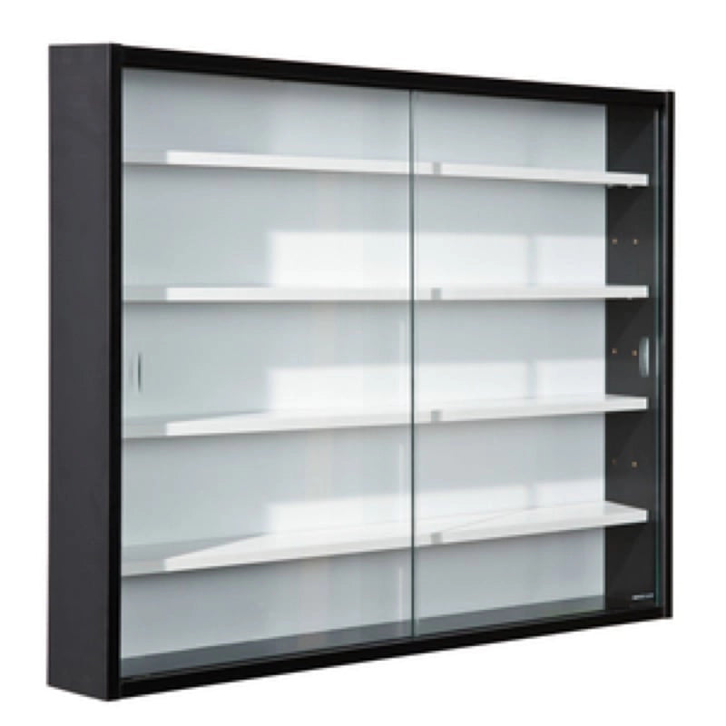 KIT VETRINETTA CM. 80X9,5X60 CREDENZA A VETRI DUE ANTE 4 RIPIANI